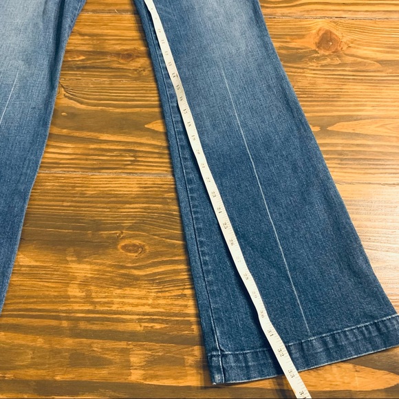 Karen Kane Jeans Flared Faded Y2K Size 8 X 33” L Stretch Great Condition! #1834 - Picture 4 of 8